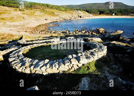 Castro de Baroña. A Coruña, Espagne Banque D'Images