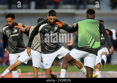 Bergame, Italie, 09 mai 2024. Samuel Gigot lors du match entre Atalanta et l'Olympique Marseille pour la demi-finale de l'UEFA Europa League au Gewiss Stad Banque D'Images