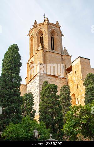 Cathédrale Sainte Thecla de Tarragone, construite de 1170 à 1331 dans un mélange de styles roman et gothique Banque D'Images