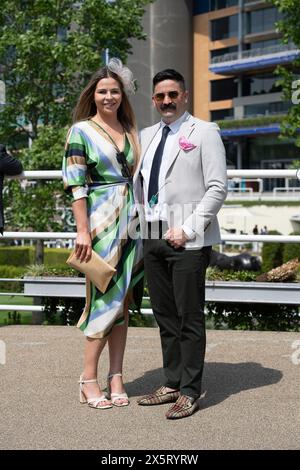 Ascot, Berkshire, Royaume-Uni. 11 mai 2024. C'était une belle journée ensoleillée à Ascot Racecourse aujourd'hui dans le Berkshire alors que les coureurs glam sont arrivés pour la Peroni Nastrol Azzurro Victoria Cup Raceday. Crédit : Maureen McLean/Alamy Live News Banque D'Images