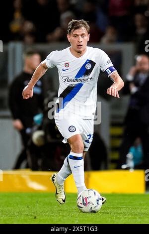 Frosinone, Italie. 10 mai 2024. Nicolo' Barella du FC Internazionale lors du match de Serie A TIM entre Frosinone Calcio et le FC Internazionale au Stadio Benito Stirpe le 10 mai 2024 à Frosinone, Italie. Crédit : Giuseppe Maffia/Alamy Live News Banque D'Images
