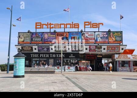 Historique Britannia Pier, Marine Parade, Great Yarmouth, Norfolk, Angleterre, ROYAUME-UNI Banque D'Images