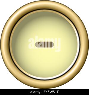 Signe moins. Bouton de machine à écrire doré vintage. Illustration de Vecteur