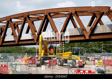 Pont de remplacement SAS13 sur la ligne de fret Stechford - Aston, Birmingham, Royaume-Uni Banque D'Images