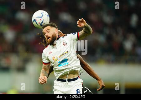 Milan, Italie. 11 mai 2024. CagliariÕsNahitan Nandez pendant le match de football Serie A entre AC Milan et Cagliari au stade San Siro, Italie du Nord - samedi 11 mai 2024. Sport - Soccer . (Photo de Spada/LaPresse) crédit : LaPresse/Alamy Live News Banque D'Images