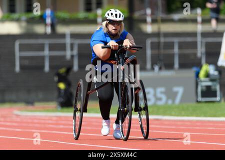 Munich, Allemagne. 11 mai 2024. Munich, Allemagne, 11 mai 2024 : Anna-Katharina Polke (PSV Munich) avec Frame Runner lors du Ludwig Jall Sports Festival 2024 au Dante Stadium de Munich. (Sven Beyrich/SPP) crédit : photo de presse sportive SPP. /Alamy Live News Banque D'Images