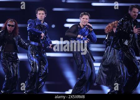 Malmo, Suède. 11 mai 2024. Les représentants de la Suède Marcus et Martinus lors de la performance du Cotest Eurovision de la chanson le 11 mai 2024 à Malmo, Suède. Photo : Sanjin Strukic/PIXSELL crédit : Pixsell/Alamy Live News Banque D'Images