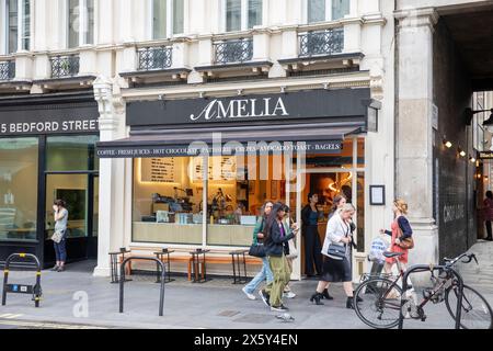 Covent Garden Londres, Amelia café et restaurant dans Bedford Street dans le centre-ville de Londres, Angleterre, Royaume-Uni, 2023 Banque D'Images