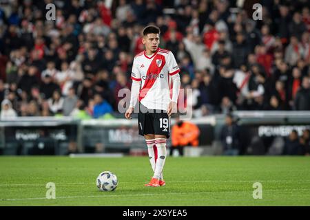 Buenos Aires, Argentine. 11 mai 2024. Claudio Echeverri de River plate regarde lors d'un match entre River plate et Central Cordoue dans le cadre de la Liga Profesional 2024 à l'Estadio Mas Monumental Antonio Vespucio Liberti le 11 mai 2024 à Buenos Aires, Argentine. Score final River plate 3 - 0 Central Cordoue crédit : SOPA images Limited/Alamy Live News Banque D'Images