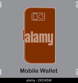 Mobile Wallet icône vecteur illustraion conception simple Illustration de Vecteur