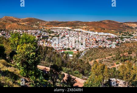 Vue de Zacatecas depuis Bufa Hill, patrimoine de l'UNESCO au Mexique Banque D'Images