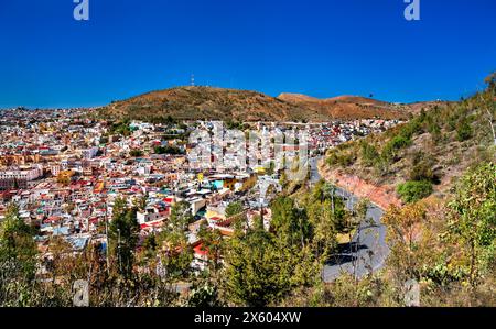 Vue de Zacatecas depuis Bufa Hill, patrimoine de l'UNESCO au Mexique Banque D'Images