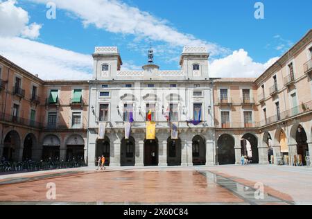 Mairie, place Mercado Chico. Avila, Espagne. Banque D'Images