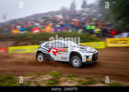 61 RAOUX Jean-Michel, GALMICHE Isabelle, TOYOTA GR Yaris RC2 Rally2, action pendant le Rallye de, Portugal. , . WRC World Rally car Championship, du 9 au 12 mai 2024 à Matoshinhos, Portugal - photo Paulo Maria/DPPI crédit : DPPI Media/Alamy Live News Banque D'Images
