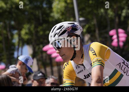 Avezzano, Italie. 12 mai 2024. Plapp Lucas (Team Jayco Alula) lors de l'étape 9 du Giro d'Italia d'Avezzano à Napoli, 12 mai 2024 Italie. (Photo de Marco Alpozzi/ crédit : LaPresse/Alamy Live News Banque D'Images