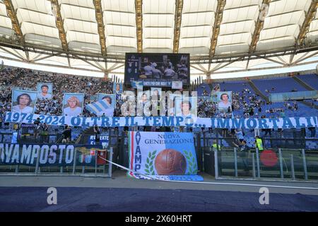 Roma, Italie. 12 mai 2024. Bannière pendant le match de football Serie A Tim entre Lazio et Empoli au stade olympique de Rome, Italie - dimanche 12 mai 2024 - Sport Soccer ( photo par Alfredo Falcone/LaPresse ) crédit : LaPresse/Alamy Live News Banque D'Images