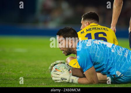 Wilson Quiñonez - Sportivo Trinidense (1) contre Club Atletico Boca Juniors (2) match, phase Group (Groupe d) CONMEBOL Sudamericana 2024. Banque D'Images