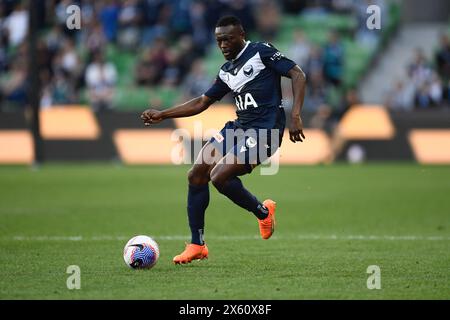 MELBOURNE, AUSTRALIE. 12 mai 2024. Sur la photo : le joueur ivoirien Adama Traoré(3) de Melbourne Victory en action lors des A Leagues Soccer, Melbourne Victory FC v Wellington Phoenix FC demi-finale à l'AAMI Park de Melbourne. Crédit : Karl Phillipson/Alamy Live News Banque D'Images