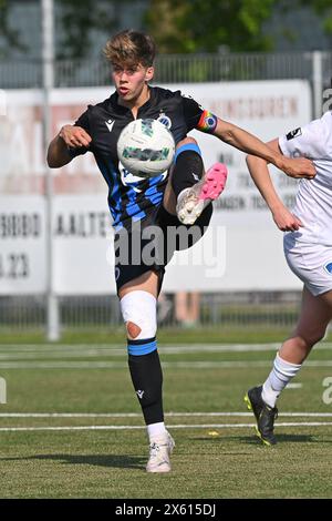 Aalter, Belgique. 11 mai 2024. Isabelle Iliano (18 ans) du Club YLA photographiée lors d'un match de football féminin entre le Club Brugge Dames YLA et les KRC Genk Ladies le 8ème jour de match en play-off 1 de la saison 2023 - 2024 de la Super League belge des femmes du loto, le samedi 11 mai 2024 à Aalter, BELGIQUE . Crédit : Sportpix/Alamy Live News Banque D'Images