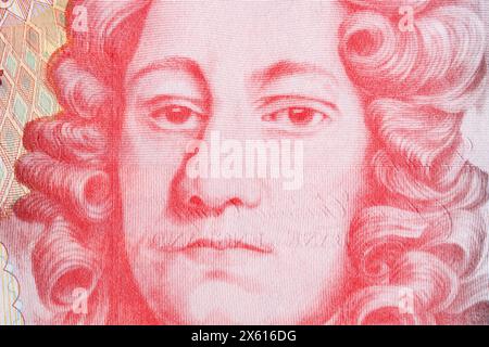 John Houblon un gros portrait de l'argent anglais - livre Banque D'Images