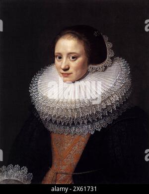 Portrait d'une femme Michiel Jansz. Van Mierevelt - Banque D'Images