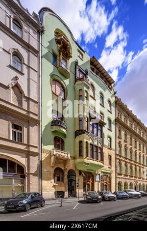 Budapest, Wohnhaus Béla Bedö, Honved utca 3, Emil Vidor 1903 // Budapest, Appartement Béla Bedö, Honved utca 3, Emil Vidor 1903 Banque D'Images