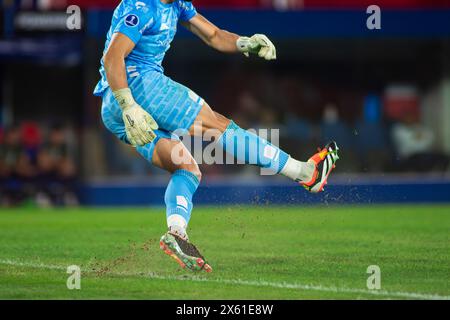 Wilson Quiñonez - Sportivo Trinidense (1) contre Club Atletico Boca Juniors (2) match, phase Group (Groupe d) CONMEBOL Sudamericana 2024. Banque D'Images