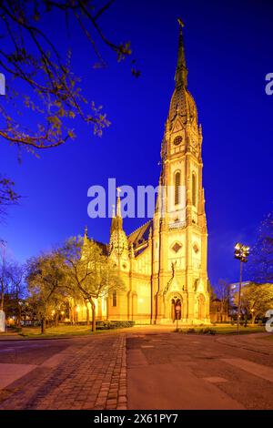 Budapest, Ladislaus-Kirche, Szent Laszlo tÃ R, Ödön Lechner, Gyula Partos 1898 // Budapest, Ladislaus Church, Szent Laszlo tÃ R, Ödön Lechner, Gyula P Banque D'Images