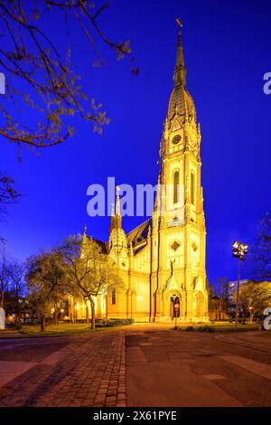 Budapest, Ladislaus-Kirche, Szent Laszlo tÃ R, Ödön Lechner, Gyula Partos 1898 // Budapest, Ladislaus Church, Szent Laszlo tÃ R, Ödön Lechner, Gyula P Banque D'Images