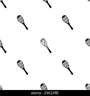 maracas doodle motif sans couture Illustration de Vecteur