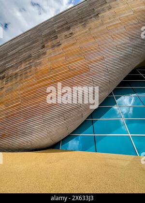 Architecture déconstructivisme du London Aquatics Centre. ROYAUME-UNI Banque D'Images