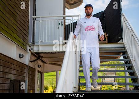 Southampton, Royaume-Uni, 12 mai 2024. James Vince du Hampshire lors du match de championnat du comté de vitalité entre le Hampshire et Durham au Utilita Bowl, Southampton crédit : Dave Vokes/Alamy Live News Banque D'Images