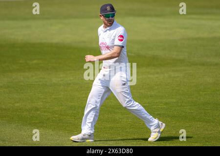 Southampton, Royaume-Uni, 12 mai 2024. Liam Dawson du Hampshire lors du match de championnat Vitality County entre le Hampshire et Durham au Utilita Bowl, Southampton crédit : Dave Vokes/Alamy Live News Banque D'Images