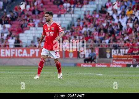 12 mai 2024. Lisbonne, Portugal. L'attaquant de Benfica du Portugal Rafa Silva (27) en action lors du match de la Journée 33 de Liga Portugal Betclic, SL Benfica 5 vs 0 FC Arouca crédit : Alexandre de Sousa/Alamy Live News Banque D'Images