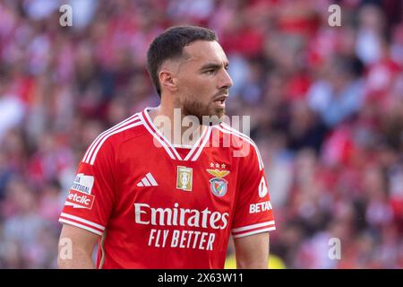 12 mai 2024. Lisbonne, Portugal. Milieu de terrain de Benfica de Turquie Orkun Kokcu (10) en action lors du match de la Journée 33 de Liga Portugal Betclic, SL Benfica 5 vs 0 FC Arouca crédit : Alexandre de Sousa/Alamy Live News Banque D'Images