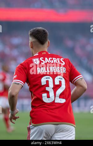 Lisbonne, Portugal. 12 mai 2024. 12 mai 2024. Lisbonne, Portugal. L'attaquant de Benfica de l'Argentine Benjamin Rollheiser (32) en action lors du match de la Journée 33 de Liga Portugal Betclic, SL Benfica 5 vs 0 FC Arouca crédit : Alexandre de Sousa/Alamy Live News Banque D'Images