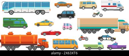 Ensemble voitures urbaines Illustration de Vecteur