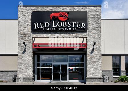 Ottawa, Canada - 12 mai 2024 : emplacement de Red Lobster sur Merivale Rd. La chaîne de restaurants décontractés, dont le siège social est à Orlando, en Floride, a annoncé i. Banque D'Images