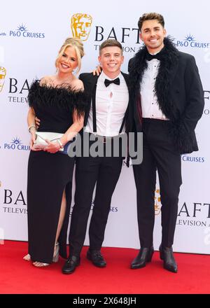 Londres, Royaume-Uni. 12 mai 2024. Lisa Baggs, George Baggs et Joe Baggs assistent aux BAFTA Television Awards 2024 au Royal Festival Hall de Waterloo, à Londres. (Photo de Cat Morley/SOPA images/SIPA USA) crédit : SIPA USA/Alamy Live News Banque D'Images