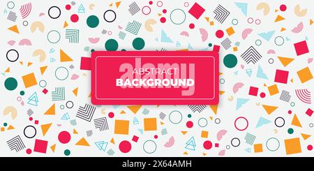 Éléments abstraits géométriques dans le design de memphis. formes géométriques. pour la conception web. Illustration de Vecteur