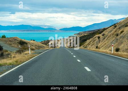 Mount Cook Road 80 - Nouvelle-Zélande Banque D'Images