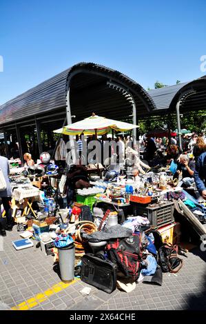 Le quartier animé de marché aux puces de Jaffa, Israël. Banque D'Images