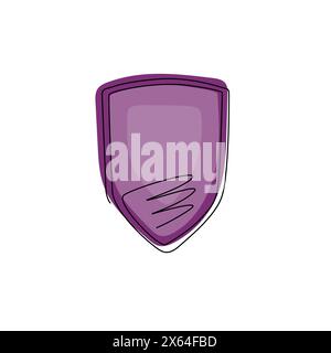Icône style plat tendance à la mode, protection et protection de la protection de la protection de la protection d'une seule ligne. Symbole de bouclier pour la conception de site Web, logo, application, UI. Continuou moderne Illustration de Vecteur