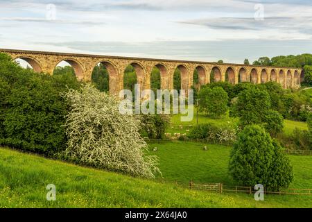 Le viaduc de Cefn Mawr près de Pentre à Wrexham, Clwyd, pays de Galles, Royaume-Uni Banque D'Images