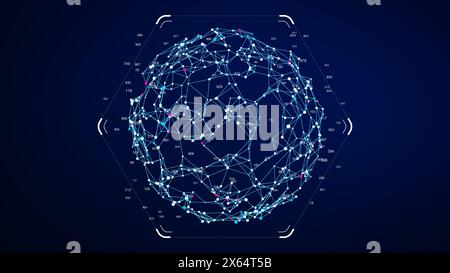 Analyse du Big Data avec IA et machine learning. Réseau neuronal artificiel, science des données et technologie de l'intelligence artificielle. Prédiction pour busine Banque D'Images