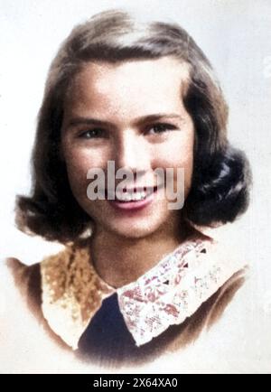 Kelly, Grace, 12.11.1929 - 14.9.1982, actrice américaine, portrait, En tant qu'enfant, 8 ans, fille, DROITS-SUPPLÉMENTAIRES-AUTORISATION-INFO-NON-DISPONIBLE Banque D'Images