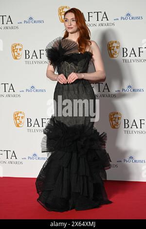 Royal Festival Hall, LONDRES, ANGLETERRE, Royaume-Uni - 12 MAI 2024 : présentatrices du Prix de la série dramatique Eleanor Tomlinson pose dans la salle des gagnants lors des BAFTA Television Awards 2024 avec P&O Cruises dans la salle des gagnants lors des BAFTA Television Awards 2024 avec P&O Cruises, Londres, Royaume-Uni. Crédit : Voir Li/Picture Capital/Alamy Live News Banque D'Images