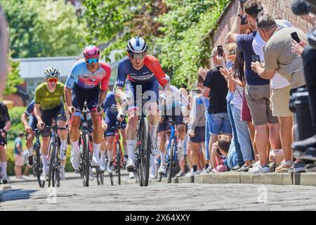 ROYAUME-UNI. 12 mai 2024. Rapha Lincoln Grand Prix Race 12 mai 2024 1. Matthieu Holmes 3:51:44 2. Adam Lewis (Team Skyline) 4 3. Matthew King (XSpeed United Continental) 9 crédit : Phil Crow/Alamy Live News Banque D'Images