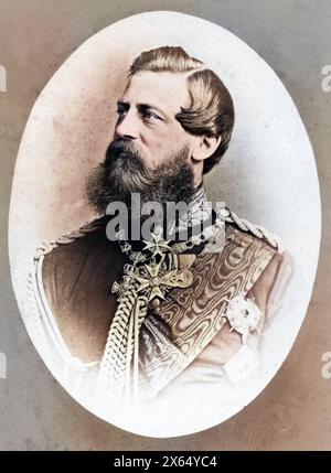 Frédéric III, 18.10.1831 - 15.6,1888, Empereur allemand 9.3.1888 - 15.6,1888, portrait, DROITS-SUPPLÉMENTAIRES-AUTORISATION-INFO-NON-DISPONIBLE Banque D'Images