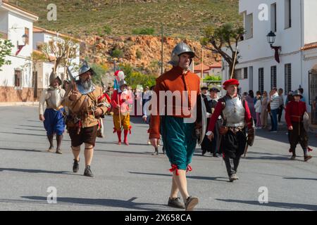 PADULES, ESPAGNE - 11 MAI 2024 reconstitution de faits historiques concernant la recréation de la paix des Alpujarras de 1570 par les habitants du t Banque D'Images